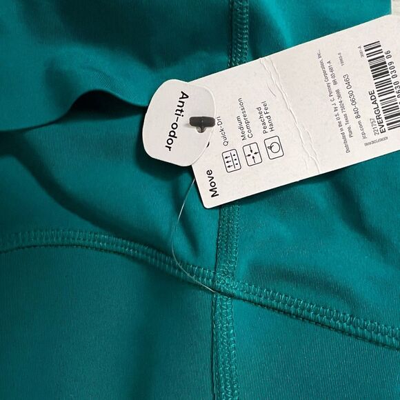 Xersion Anti Odor 7/8 Ankle Leggings High Rise Womens Size small Aqua Green - Picture 9 of 9